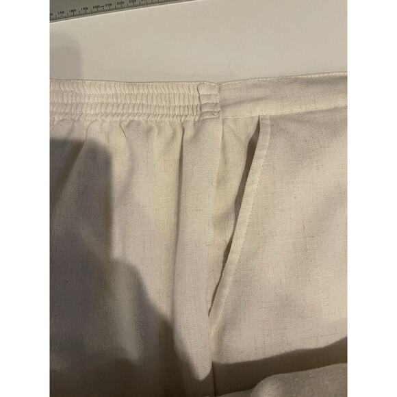 3 for $25-Koret Women's Beige Elastic Waist PolyRayonLinen Pull PantsSize 14PS - Picture 5 of 7